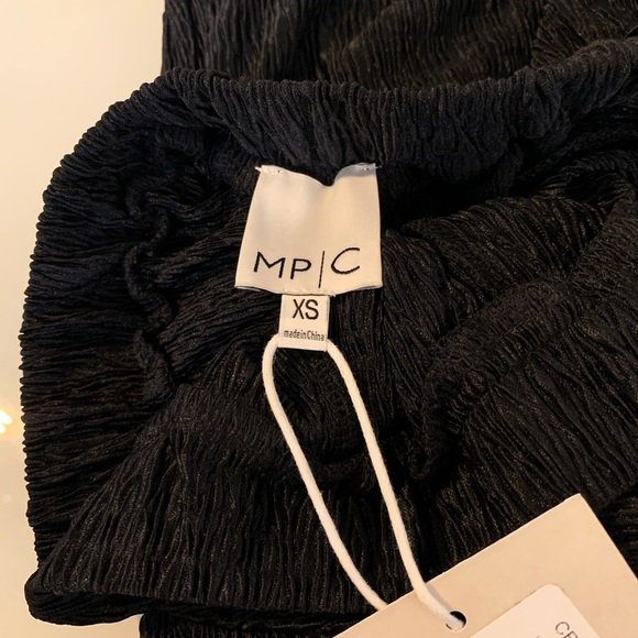 MINKPINK Collection black crinkle cropped pant XS - Picture 7 of 9